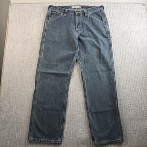 Lee Dungarees Carpenter Jeans Mens 36x32 Blue Loose Fit Workwear Denim Baggy Y2K